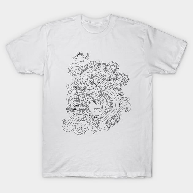 ornamental pattern. colouring T-Shirt by lisenok